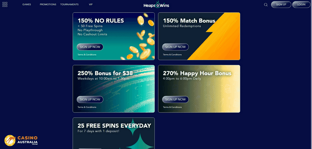 Heaps of Win  Casino