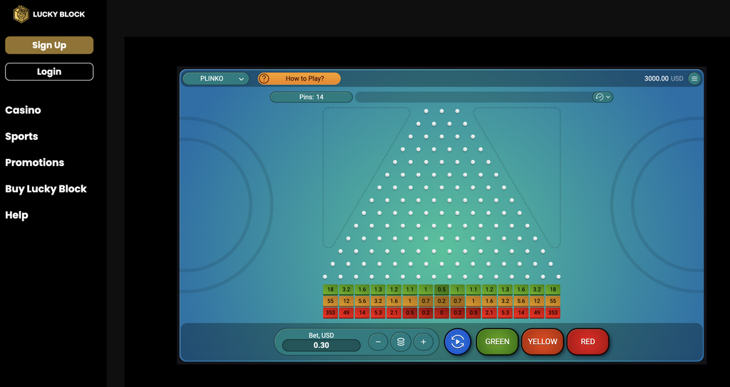 Plinko Casino Site Game - Bet Real Cash - 2500$ Incentive!