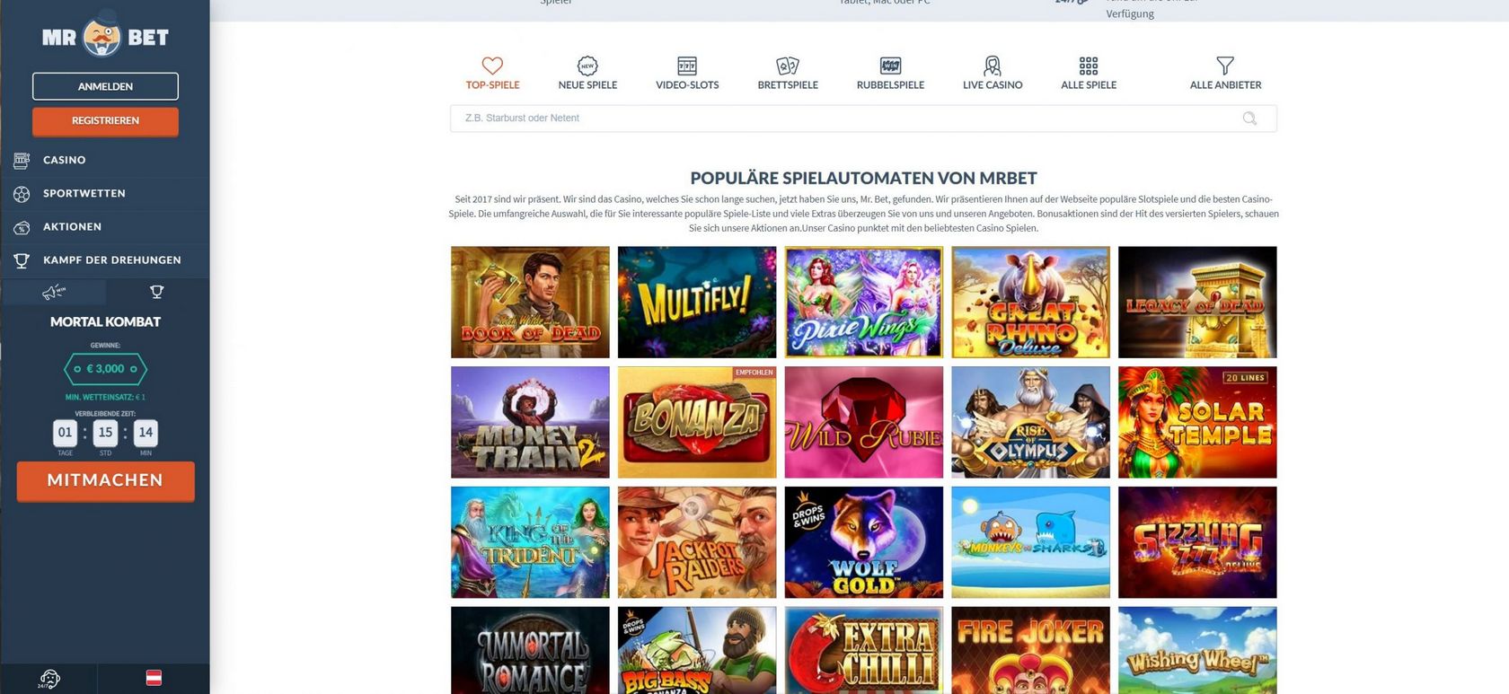 Casino en ligne Melbet et jeux vidéo avec croupiers en direct